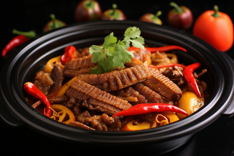 餐厅牛杂菜系中餐砂锅牛实拍图,高清,摄影图,摄影图片,图片大全,摄影图免费下载